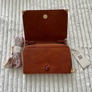 Urban Expressions Brown Vegan Leather Women's Crossbody